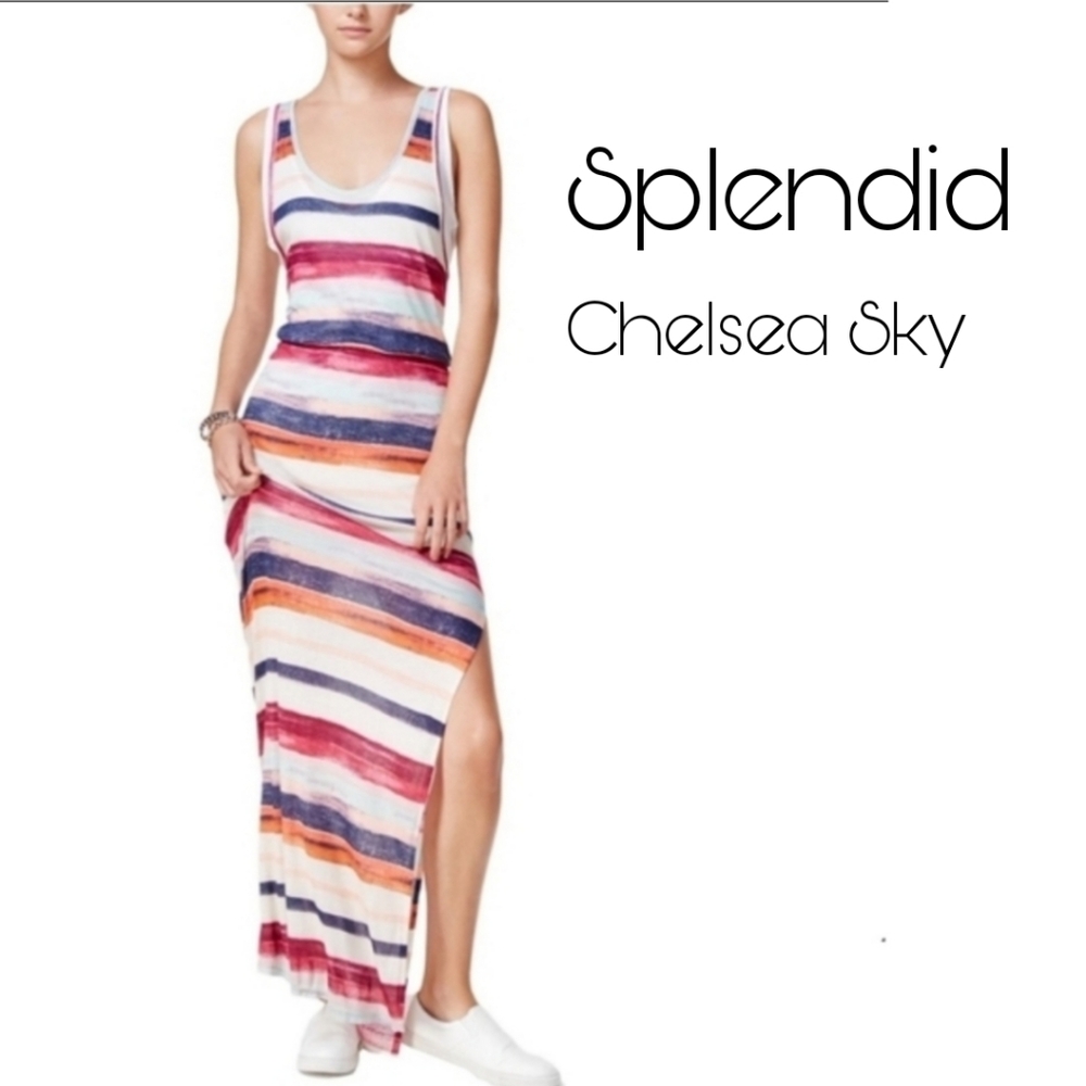 NWT by SPLENDID TANK MAXI 👗DRESS pull over stretch$85 - Picture 1 of 15